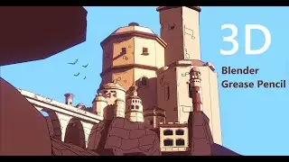 Epic Stylized Castle Made In Blender - Low Poly 2d/3d Process