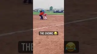 She started to charge the mound 😂 | 