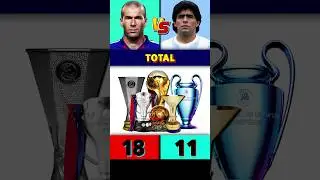 Zinedine Zidane Vs Maradona All Trophies & Awards 🏆