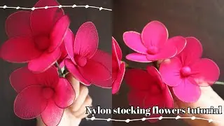 Nylon stocking flowers tutorial // How to make nylon stocking flower step by step