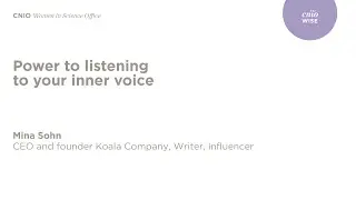 WISE | Mina Sohn "Power to listening to your inner voice"