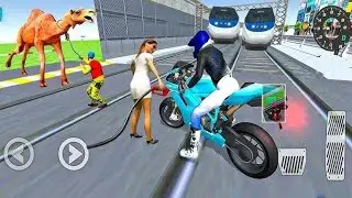 3D Driving Class Simulator - Bullet Train Vs Motorbike - Bike Driving Game - Android Gameplay