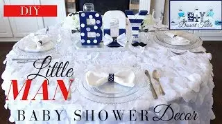 Little Man Baby Shower Decoration Ideas | DIY Boy Baby Shower Centerpiece