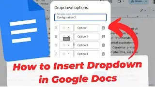 How to Insert Dropdown in Google Docs