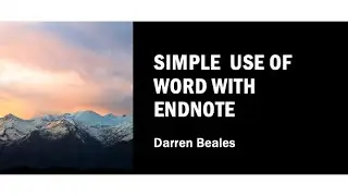 Simple use of Word with Endnote