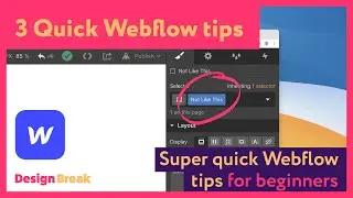 Three super quick beginner Webflow tips | Need-to-know tips before you start!