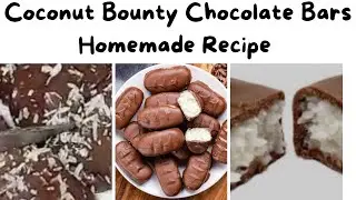 Homemade Bounty chocolate bar for Kids| 4 Ingredients only| Chocolate bounty coconut bars recipe