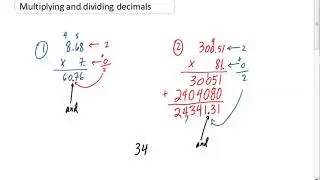 Multiplying and dividing decimals
