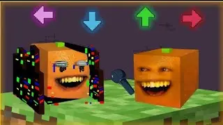 프나펑 VS 마인크래프트 | FNF Character Test | Gameplay VS Minecraft Animation | | Annoying Orange (FNF Mod)