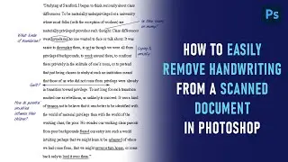How to easily remove handwriting from a scanned document in photoshop