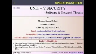 OS (Security): Software & Network Threats