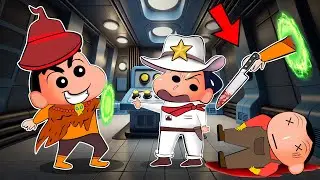Vigiler Shinchan Made Portals To Kill His Friends In Super Sus 😱🔥 | Shinchan Playing Among Us 3D 😂