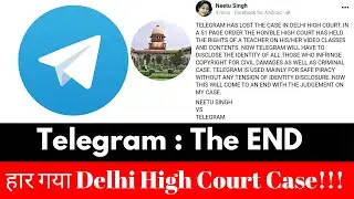 Telegram The End in India !!! High Court Case Update