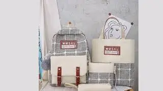 Холщовая школьная сумка для девочек-подростков