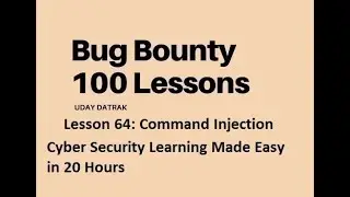 64: Command Injection  |100 Bug Bounty Lessons |Bug Bounty tutorials | Bug Bounty Beginner steps