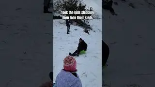 Took the kids sledding #shorts #puremichigan