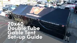 20x40 Double Tube Gable Tent Set-up Guide
