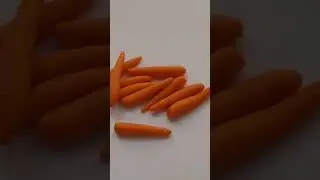 Miniature Carrots | Easy Tutorial #shorts #miniature #diy #craft #polymerclay