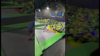 Getting in trouble at the trampoline park!! 