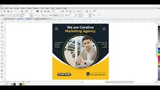 CorelDraw x7 tutorial - Trend Social Media Post Banner Design Tutorial | MDF Creative