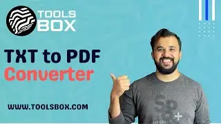 How to use TXT to PDF | WWW.TOOLSBOX.COM