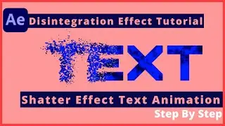 Text Disintegration Effect | After Effects Tutorial in (#Hindi)