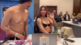 Crazy tongue AVN AWARDS EXPO Las Vegas Strip Nevada #TKOB #thekingofbakersfield