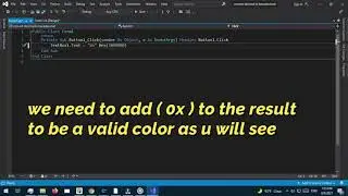 convert color from decimal to hexadecial VB.NET tutorial