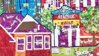 I made a mural... using only Skittles wrappers! (Archived)
