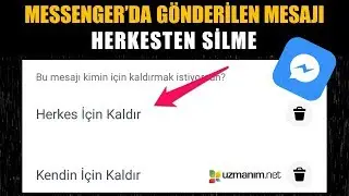 Messenger gönderilen mesajı karşı taraftan silme nasıl yapılır?