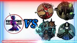Shadow Fight 2 - Free Fire VS Four Highness Bosses | Game Platit & ZyTrax ID