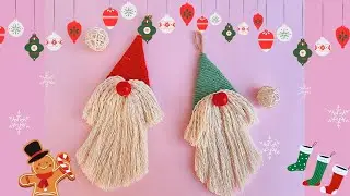 Macramé Christmas Gonk Gnome decoration / DIY Macrame Santa / Macrame Gnome