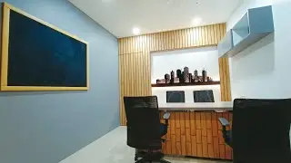 Civil engineers small office interior design | Simple and sober office interior | light fitting