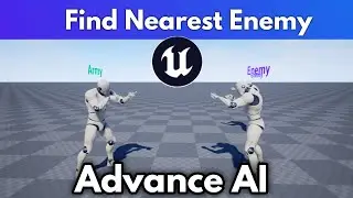 Find Nearest Enemy | Advance AI System On Unreal Engine 4 | 4.27.2 Full Blueprint Code Ai vs Ai UE4