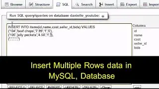 how to Insert Multiple Rows data Into database in MySQL, Database Tutorial for  Beginners #5