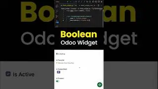 Boolean Odoo Widget #odoo #widget #fields #coding #ui #boolean