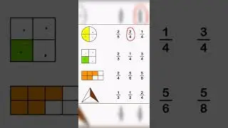 Circle the correct fraction | Math worksheets #maths