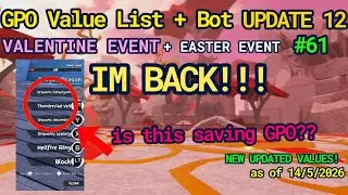 Will this update FINALLY save GPO???? Well.. Probably not LOL GPO VALUE LIST #61 |  EASTER UPDATE 12