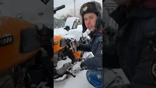Мотоцикл ИЖ в сильный мороз