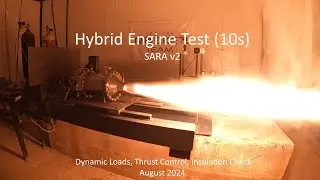 Hybrid rocket engine test (with TVC gimbal), blended fuel