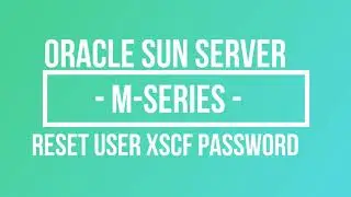 [ORACLE][SUN]HOWTO reset XSCF PASSWORD