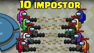 WHAT HAPPENS IF THERE ARE 10 IMPOSTORS IN A GAME?! AMONG US MINIGUN | Eksto Ömer