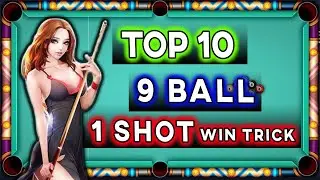9 Ball Pool Top 10 Non Stop Winning Trick Shots 😱 8 Ball pool 9 Ball 1 Shot Win 👈