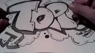 Easy graffiti drawing #2- "Topic"