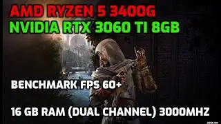Assassin's Creed Mirage | Benchmark - AMD Ryzen 5 3400G RTX 3060TI @1080p (Max Settings - DLSS ON)