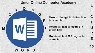 Text direction in text box || Microsoft Word || Microsoft Office || Umer Online Computer Academy