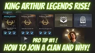 KING ARTHUR LEGENDS RISE, PRO TIP #1 HOW TO JOIN A CLAN AND WHY TO JOIN A CLAN!