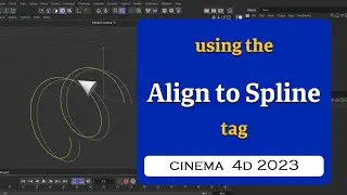 Using the Align to Spline tag in cinema 4d 2023  