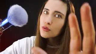Asmr touching face and brushing camera | Asmr with Sasha