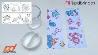 PORTA LÁPIS de ACRÍLICO para COLORIR | PD BRINDES